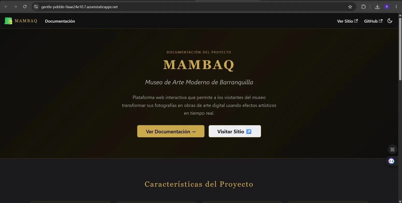 Docusaurus funcionando en Azure